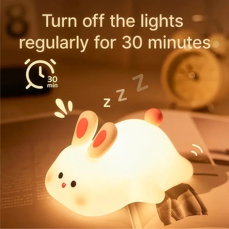 Silicone LED Night Light - Animal Shape - Touch Control - Rechargeable - Perfect for Kids & Decoration