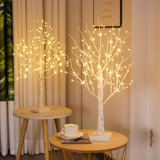 Nordic Birch Tree Light – LED Light-Up Tree – 144 LEDs – Cozy & Relaxing Atmosphere – Battery-Powered (3xAA) – Aesthetic Home Decoration – Warm White Light