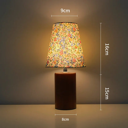 Vintage Wooden Table Lamp – USB Powered Dimmable