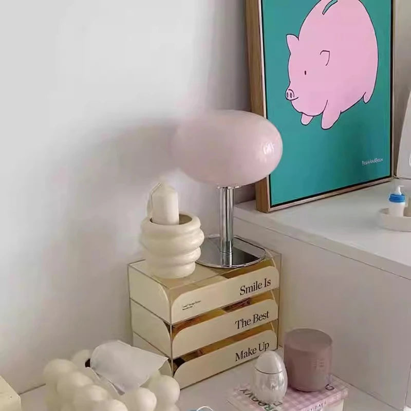 Murano Glass Glass Cloud Table Lamp – Dimmable Touch Control