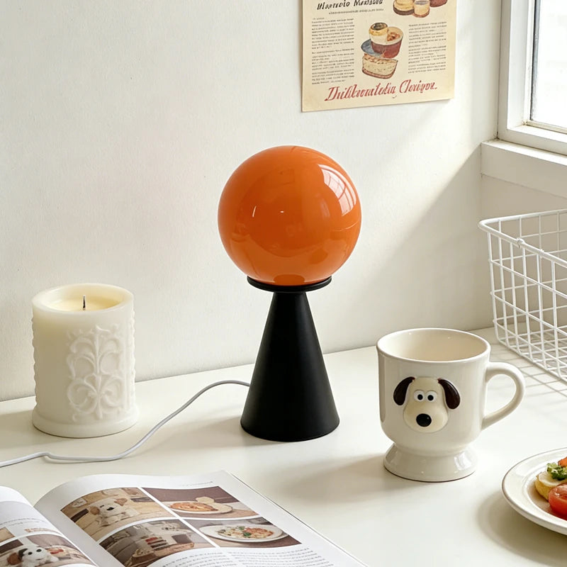 Contrast Sphere Glass Table Lamp – USB Powered Dimmable