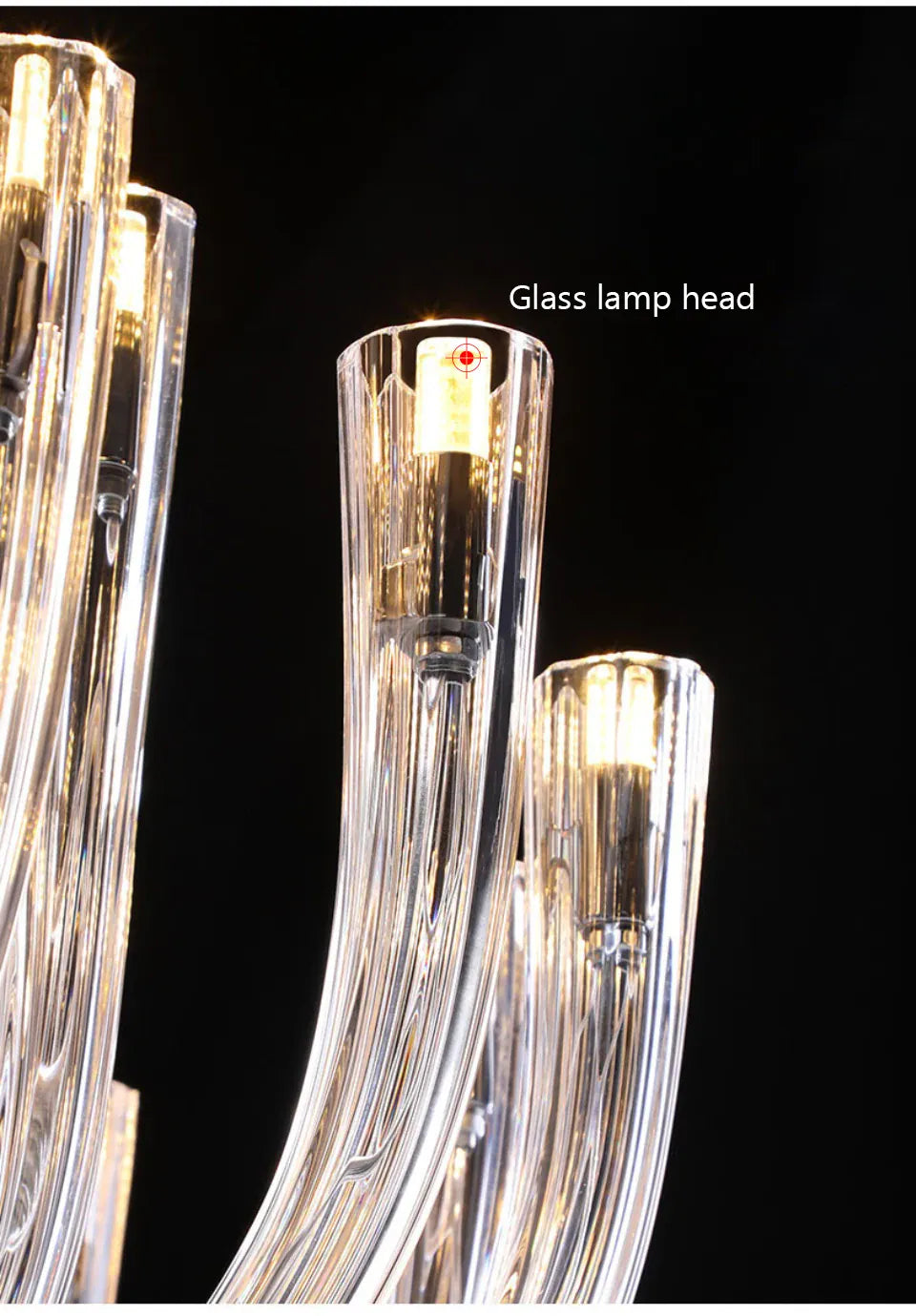Verthara Premium J-Tube Crystal Glass Pendant Light