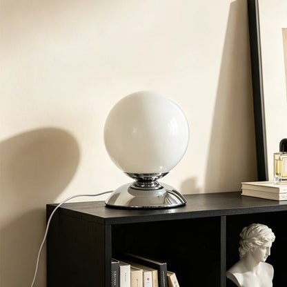 Pedestal Glass Globe Lamp – USB Powered Dimmable