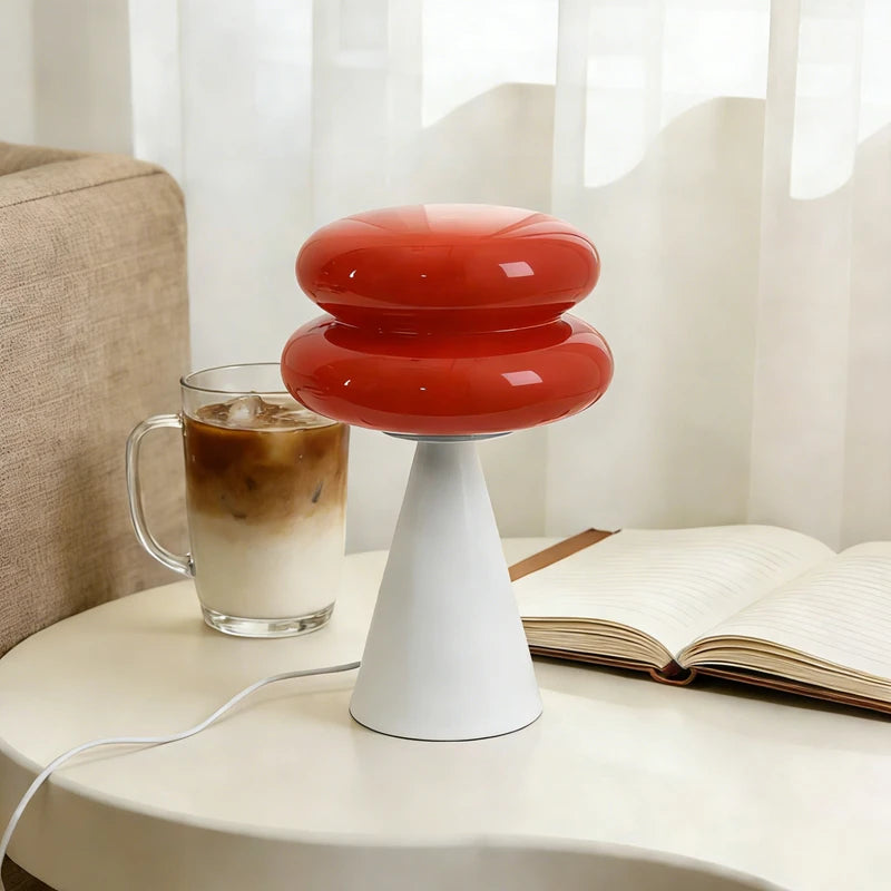 Stacked Shell Glass Lamp – USB Powered Dimmable