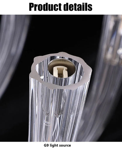 Verthara Premium J-Tube Crystal Glass Pendant Light