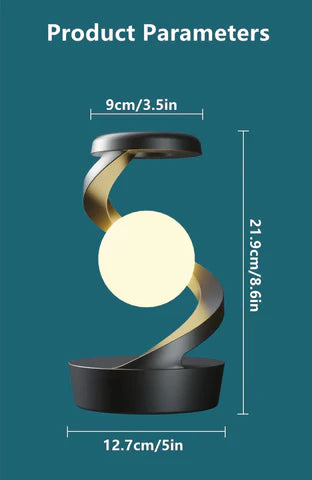 Glow Table Lamp - Gesture-Controlled Light - Spiral Design with Dynamic Lighting - Wireless Phone Charging - Multiple Colors - Modern Decor