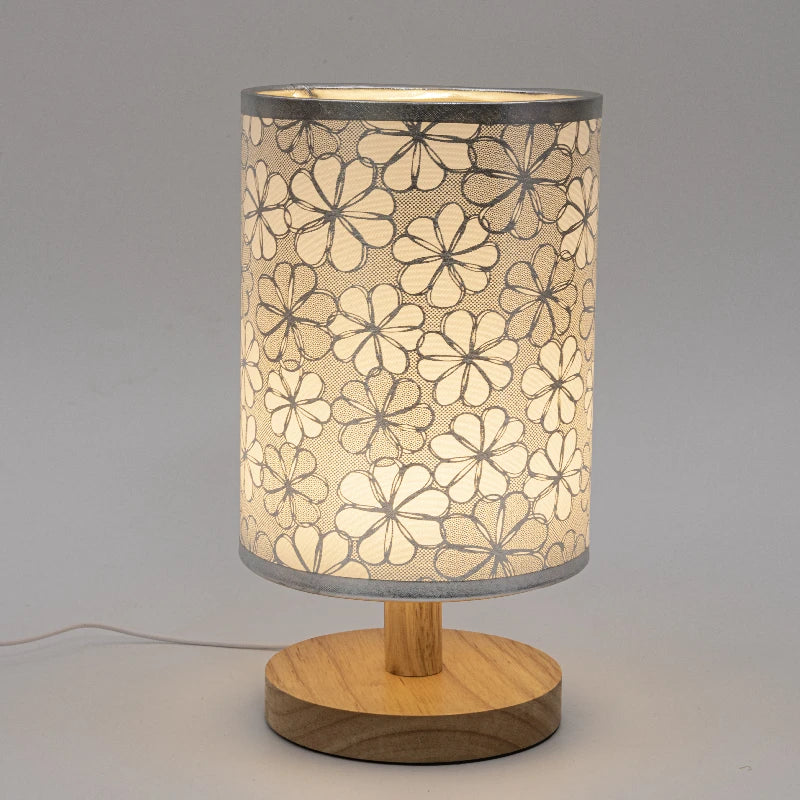 Nordic Wooden Bedside Table Lamp – USB Powered