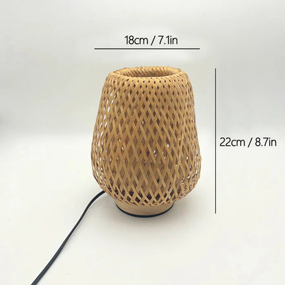 Vintage Wooden Table Lamp