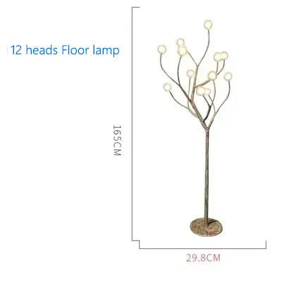 Verthara Premium Handcrafted Retro Tree Branch Chandelier 12heads Floor lamp / Warm White