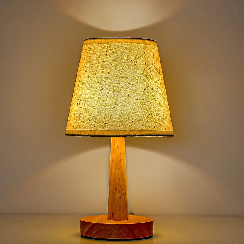 Nordic Wooden Desk Lamp – USB Powered Dimmable