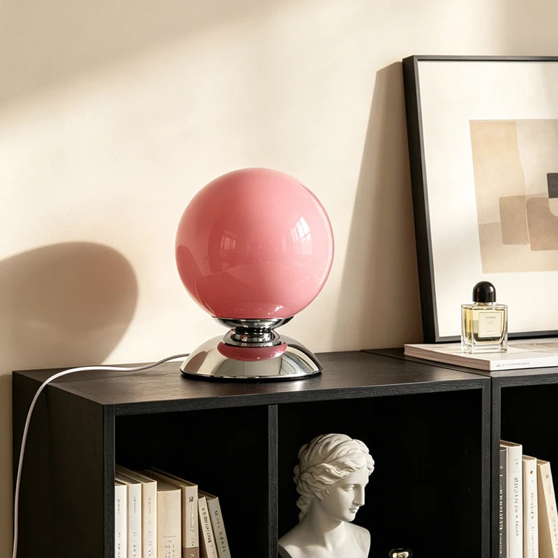 Pedestal Glass Globe Lamp – USB Powered Dimmable
