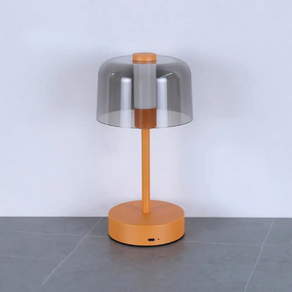Smoked Shade Table Lamp – Cordless Rechargeable