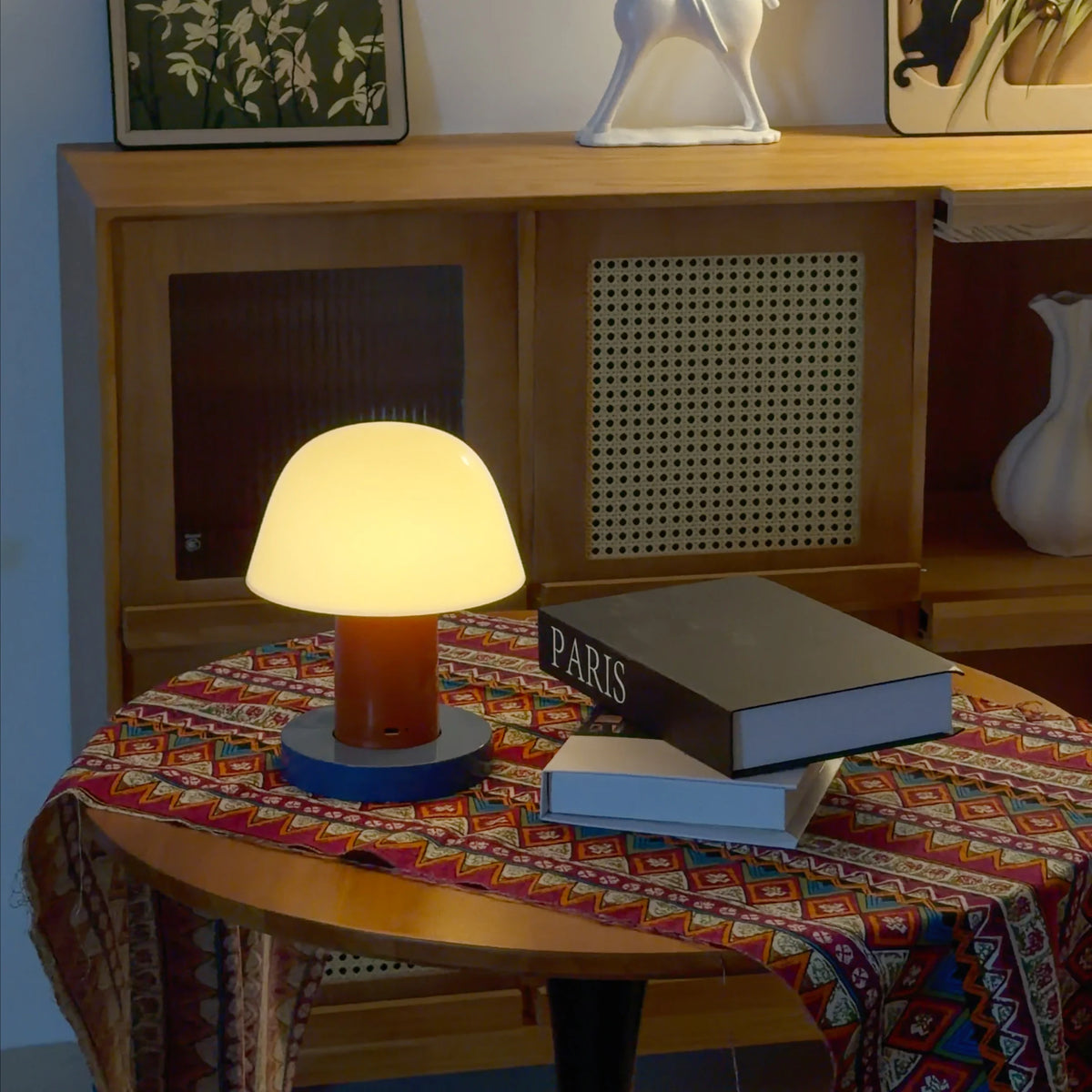 Mushroom Table Lamp – Cordless Rechargeable