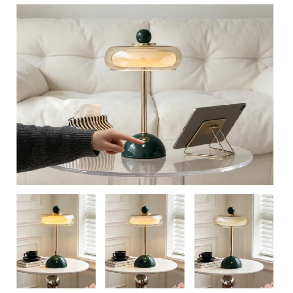 Glass Desk Lamp – USB Powered Touch Control