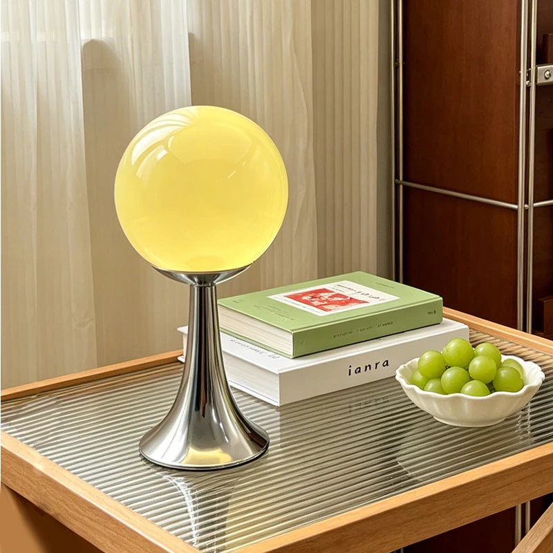Moon Glass Globe Lamp – USB Powered Dimmable