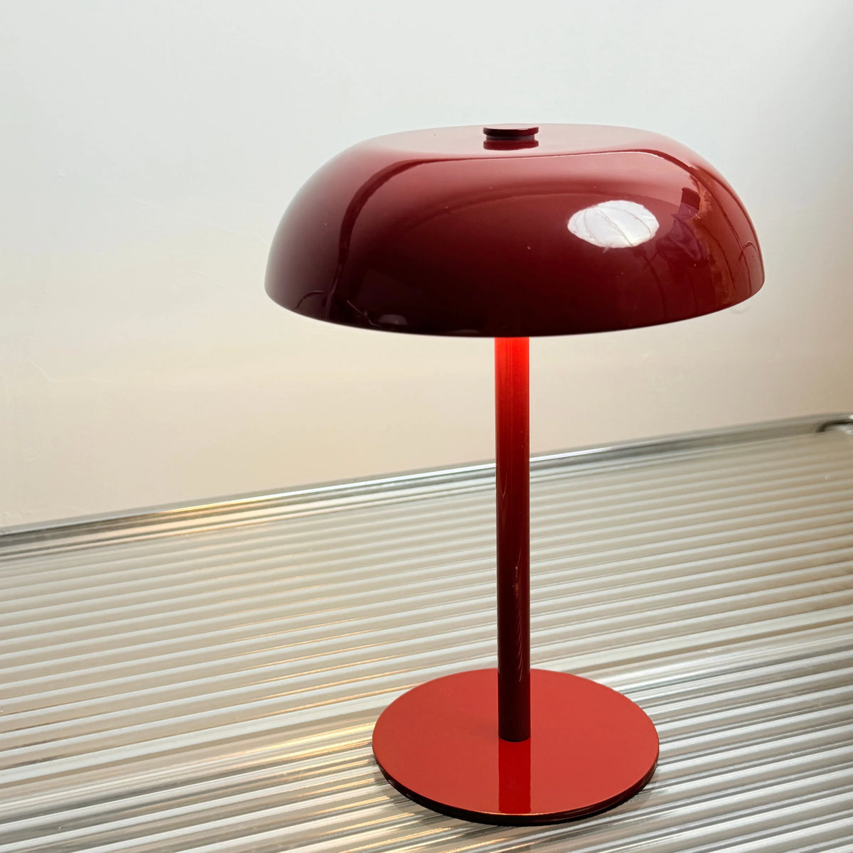 Brushed Steel Dome Desk Lamp – Cordless Rechargeable