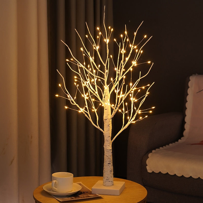 Nordic Birch Tree Light – LED Light-Up Tree – 144 LEDs – Cozy & Relaxing Atmosphere – Battery-Powered (3xAA) – Aesthetic Home Decoration – Warm White Light