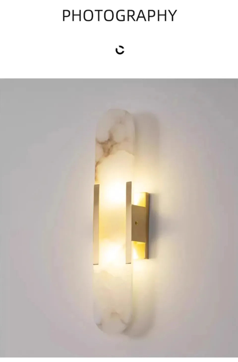 Verthara Premium Stone Marble G4 Wall Light