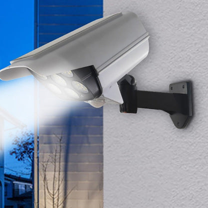 Simulated Surveillance Camera - Solar-Powered LED Security Deterrent - Weatherproof IP65 - Motion Detection Technology for Outdoor Use