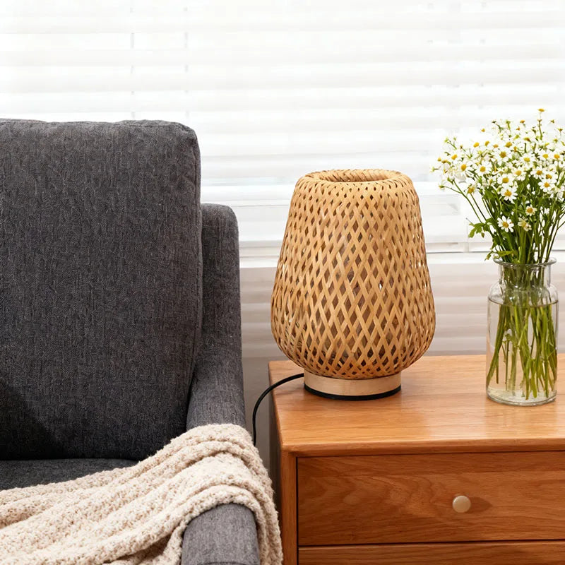 Vintage Wooden Table Lamp