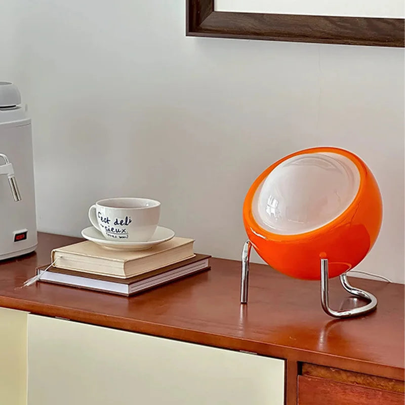 Vintage Glass Table Lamp – Dimmable