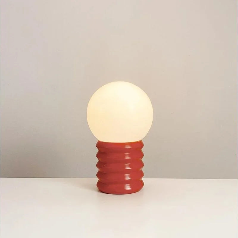 Wooden Glass Table Lamp