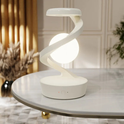 Glow Table Lamp - Gesture-Controlled Light - Spiral Design with Dynamic Lighting - Wireless Phone Charging - Multiple Colors - Modern Decor