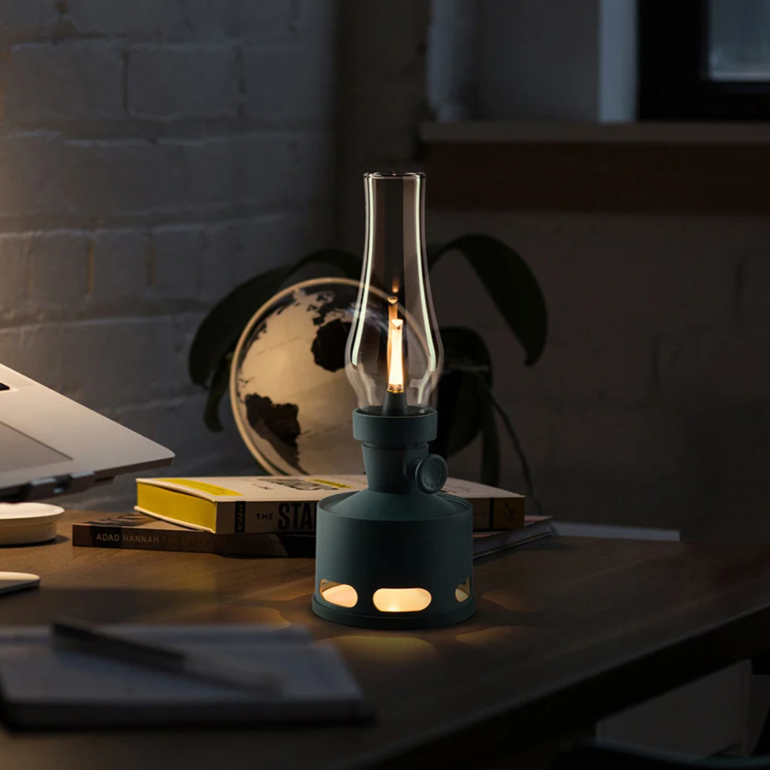 Vintage LED Lantern - Blow-to-Extinguish - Rechargeable USB-C - 160-Hour Battery - Smart Tilt-Off - Multi-Level Brightness - Classic Design