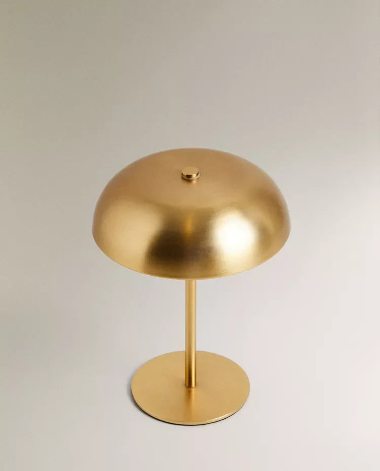 Satin Steel Dome Table Lamp – Cordless Rechargeable