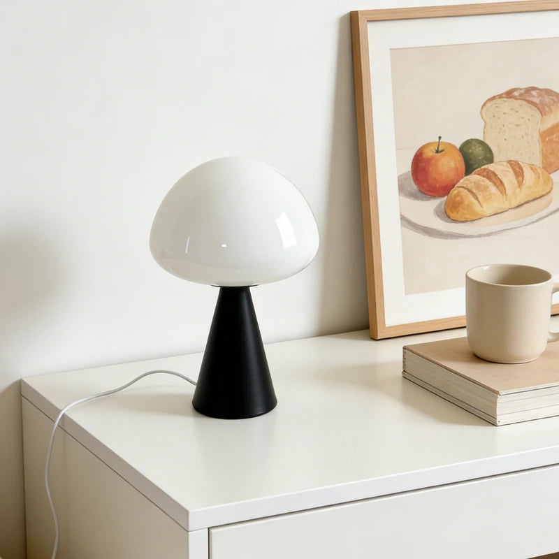 Contrast Dome Mushroom Lamp – USB Powered Dimmable