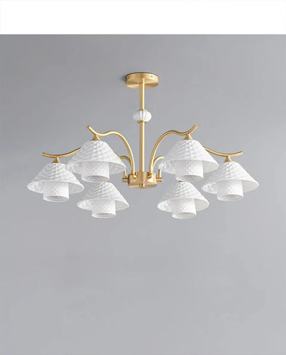Verthara Premium Solid Brass & Ceramic Farmhouse Chandelier