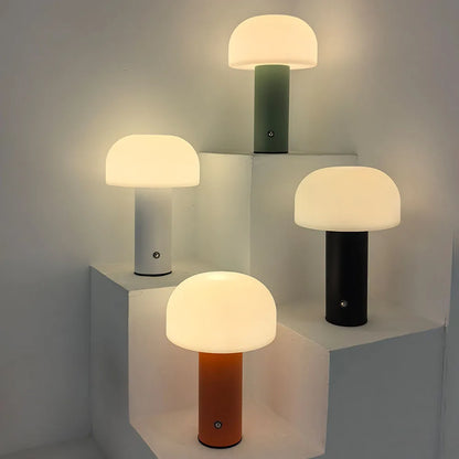Mushroom Table Lamp – Cordless Rechargeable
