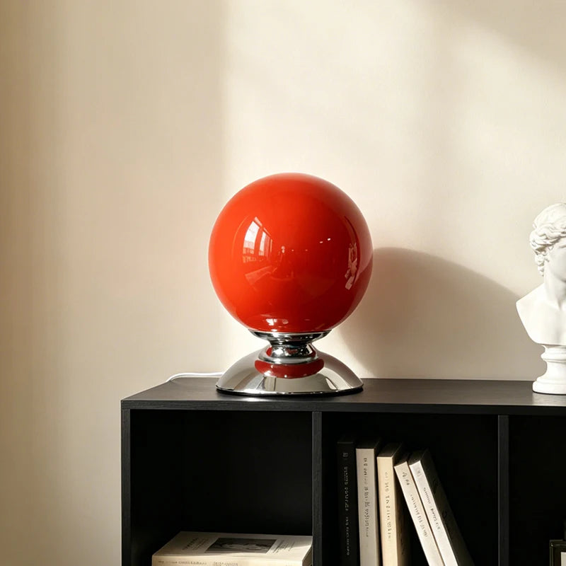 Pedestal Glass Globe Lamp – USB Powered Dimmable