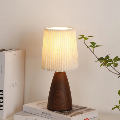 Vintage Pleated Table Lamp – USB Powered Dimmable