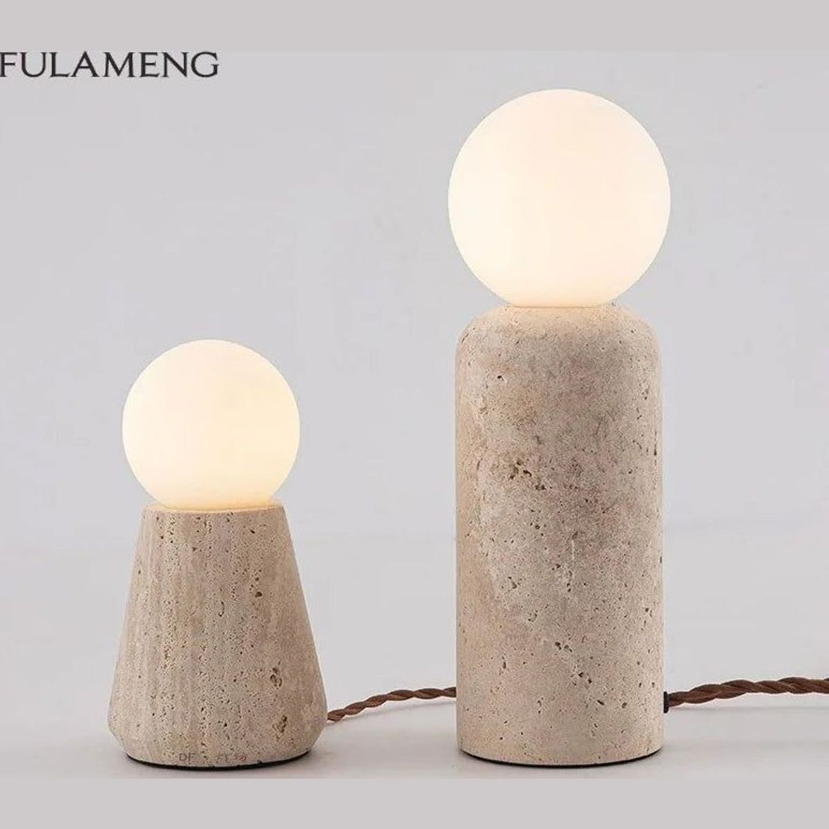 wabi sabi travertine table lamp 2