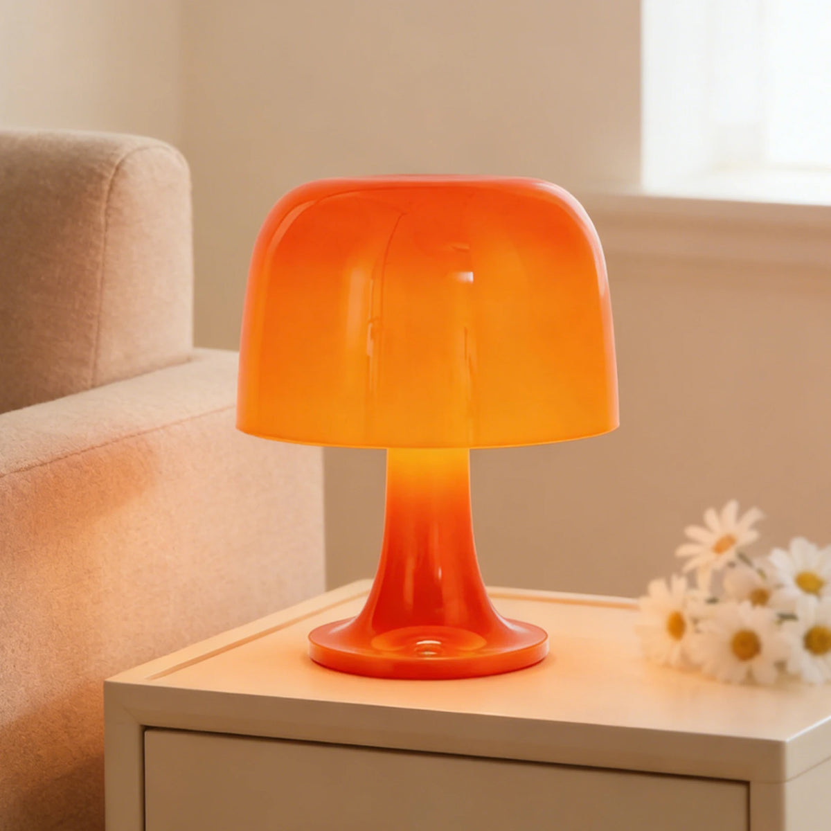 Mushroom Table Lamp – Cordless Rechargeable