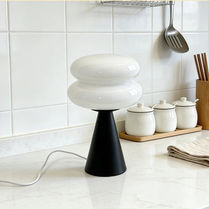 Double Donut Glass Table Lamp – USB Powered Dimmable