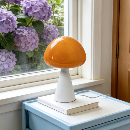 Mushroom Glass Table Lamp – Dimmable Touch Control