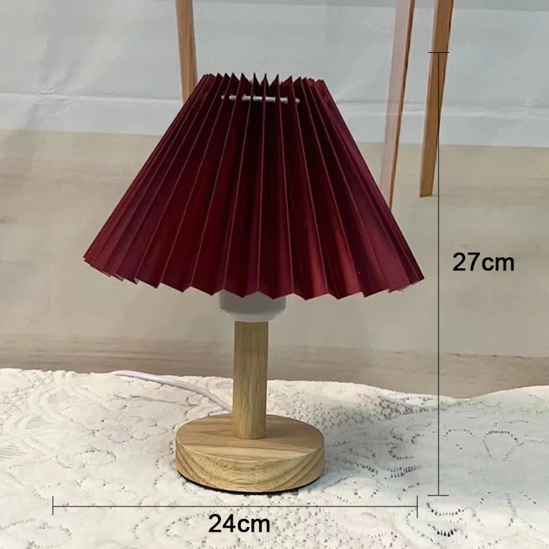 Nordic Pleated Table Lamp – USB Powered Dimmable