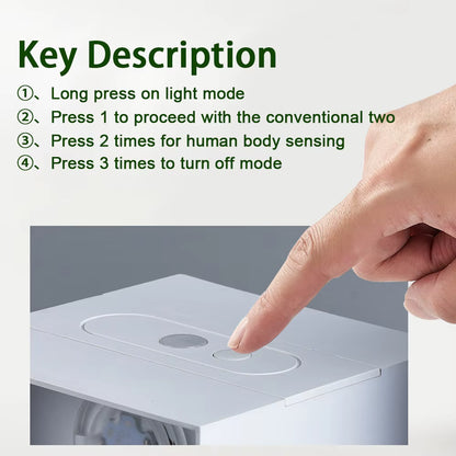 USB Rechargeable LED Wall Lamp with Human Body Sensor – Cordless Wall Sconce for Living Room Decor