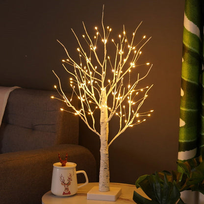 Nordic Birch Tree Light – LED Light-Up Tree – 144 LEDs – Cozy & Relaxing Atmosphere – Battery-Powered (3xAA) – Aesthetic Home Decoration – Warm White Light