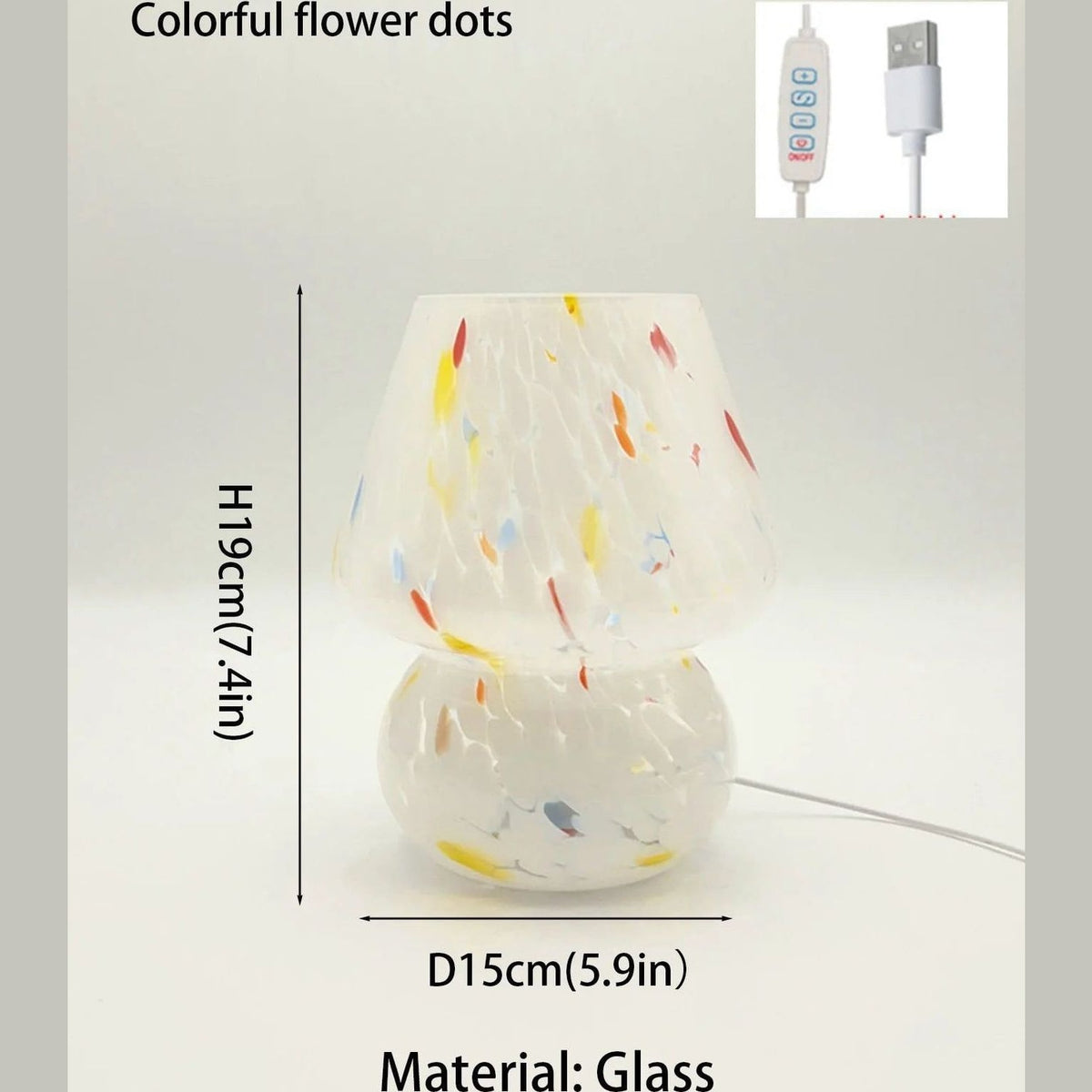 mushroom glass table lamp 2