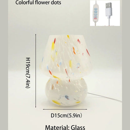 mushroom glass table lamp 2