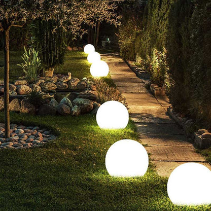 Spherical Garden Light - Weather-Resistant - 16 Color Options - Remote Control - Long-Lasting with Solar Option - Perfect for Indoor & Outdoor Use - LED Powered.