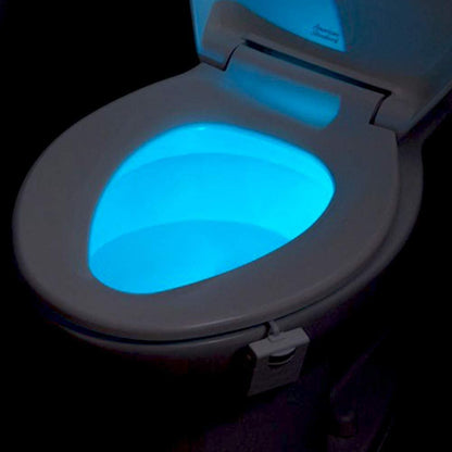 Toilet Night Light - Motion Sensor - Battery Powered - Multiple Colours - Easy Installation - Compact Design - LED Lighting