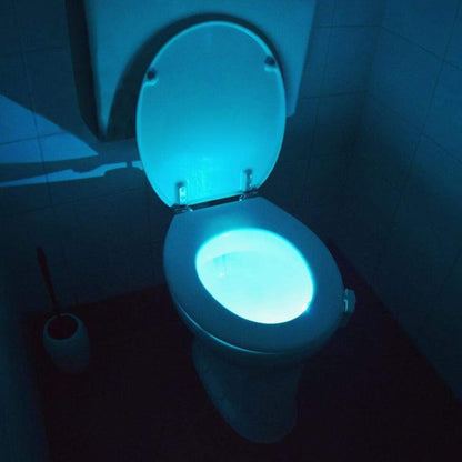 Toilet Night Light - Motion Sensor - Battery Powered - Multiple Colours - Easy Installation - Compact Design - LED Lighting