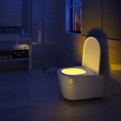 Toilet Night Light - Motion Sensor - Battery Powered - Multiple Colours - Easy Installation - Compact Design - LED Lighting