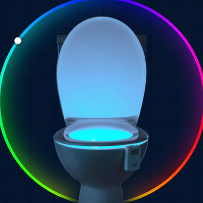 Toilet Night Light - Motion Sensor - Battery Powered - Multiple Colours - Easy Installation - Compact Design - LED Lighting