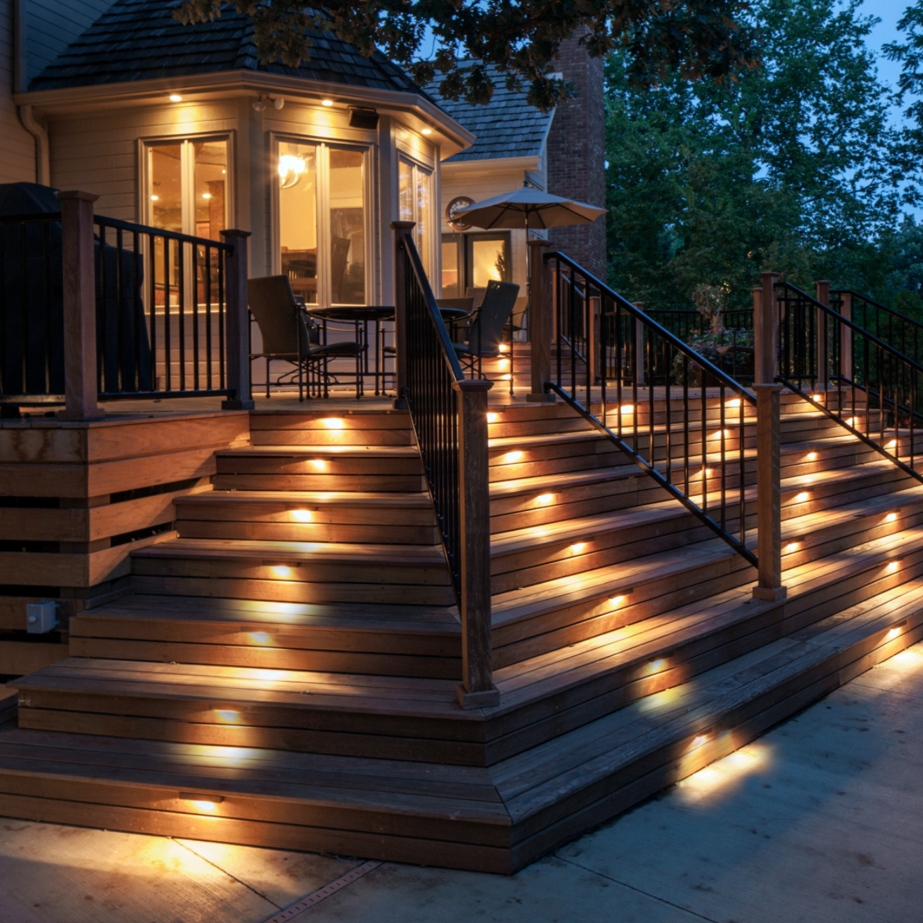 Solar Step Lights - Weather-Resistant LED Lighting - Solar Powered with Automatic Activation - Ideal for Stairs, Patios, and Gardens