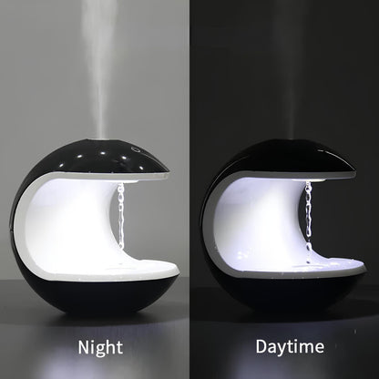 Anti-Gravity Humidifier – Levitating Water Droplets – Soft Mist & LED Light – USB-C Powered – 680ml Capacity